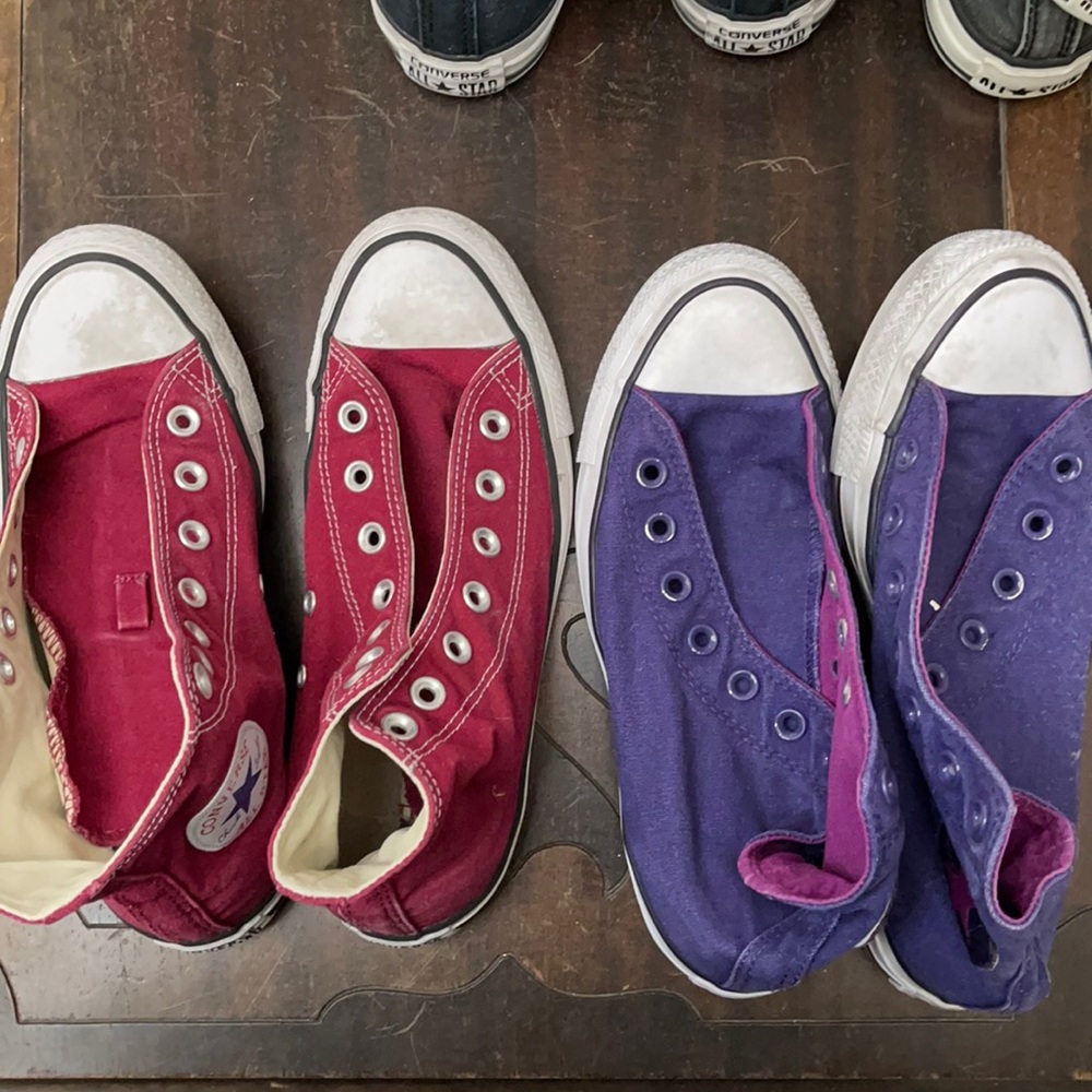 2 pairs Converse High tops Size 7.5